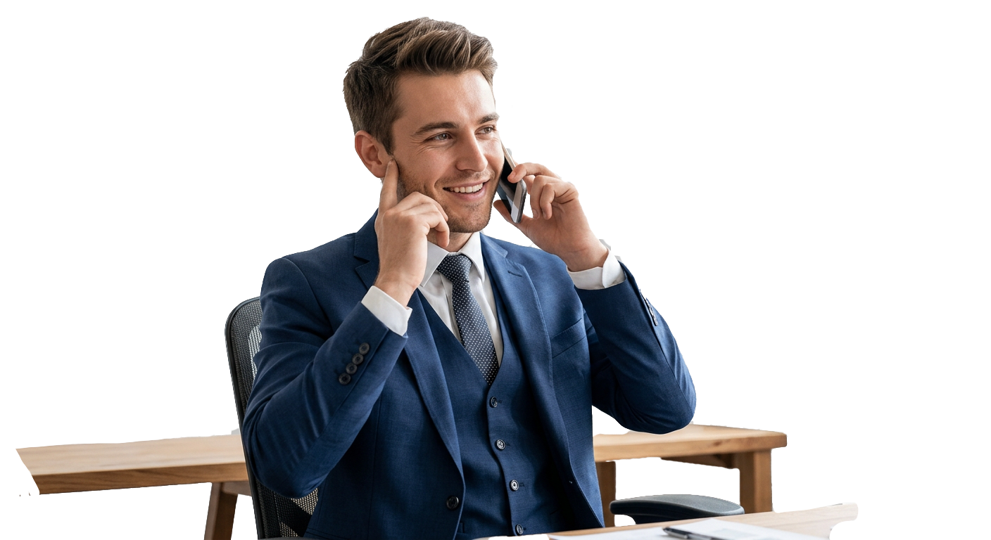 Business professional on a call
